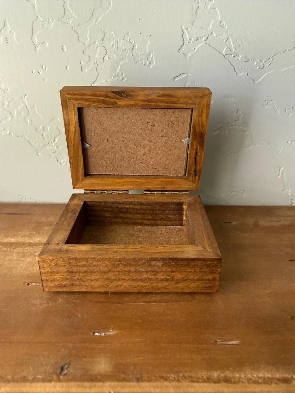 Brown Wood Trinket Box with 'Home is a Special Place' Artwork